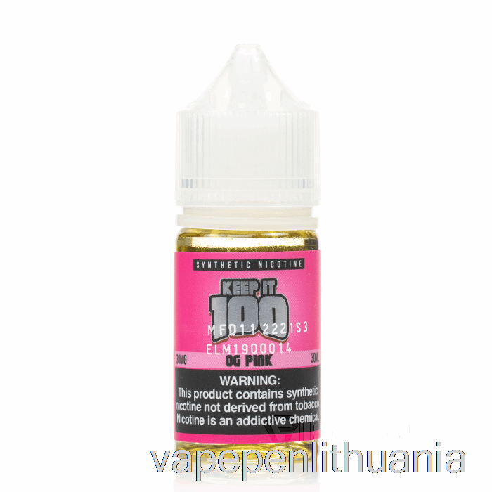 Og Rožinės Druskos – Laikykite 100–30 Ml 50 Mg Vape Skysčio